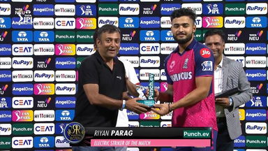M31: KKR vs RR – Punch.ev Electric Striker of the Match – Riyan Parag