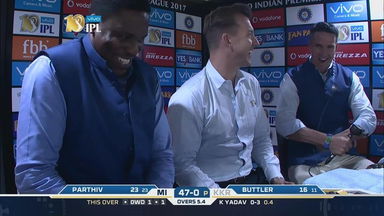 Gym talks in the Comm Box - Lee, KP & Pommie at it