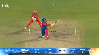 Six: Match 17, Gujarat Giants vs Delhi Capitals, WPL 2026: Sneh Rana Six