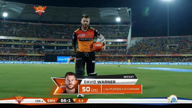M33: SRH vs CSK – David Warner Wicket