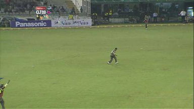 M7: T&T vs SRH –  Darren Bravo c Dhawan b I Sharma