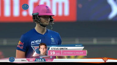 M40: RR vs SRH – Steve Smith Wicket