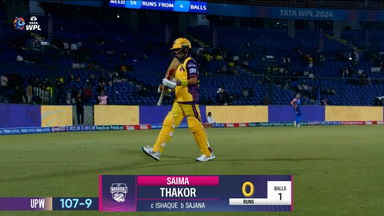 M14 - UPW vs MI: Saima Thakor Wicket