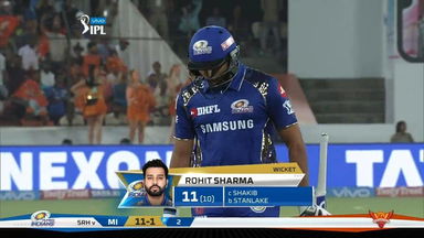 M07: SRH vs MI – Rohit Sharma Wicket