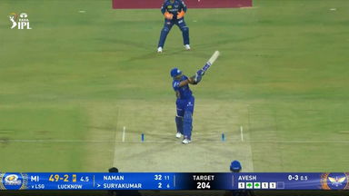 IPL 2025 M16: LSG vs MI - Suryakumar Yadav Six