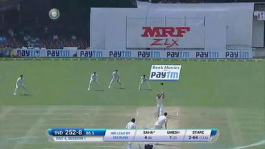 IND vs AUS 2017 - 2nd Test day 4 : W Saha six