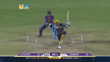 M30: RPS vs KKR – Robin Uthappa Six