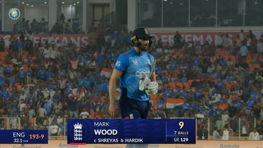 IND vs ENG 2025, 3rd ODI: Mark Wood Wicket