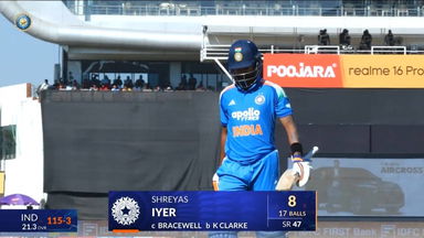 IND vs NZ 2026, 2nd ODI: Shreyas Iyer Wicket