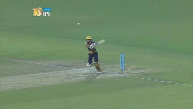 A tennis forehand off Pandey’s bat