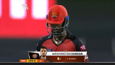 M65: MI vs SRH – Washington Sundar Wicket
