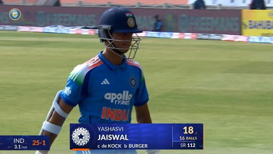 IND vs SA 2025, 1st ODI: Yashasvi Jaiswal Wicket