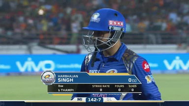 M35: GL vs MI – Harbhajan Singh Wicket