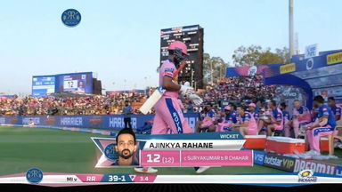M36: RR vs MI – Ajinkya Rahane Wicket