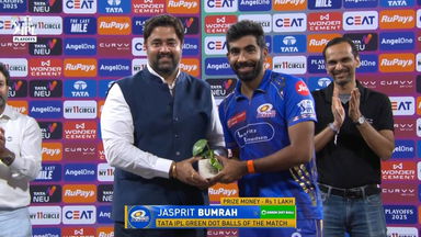 IPL 2025 Eliminator: GT vs MI - TATA IPL Green Dot Balls of the Match - Jasprit Bumrah