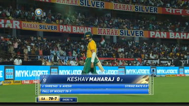 IND vs SA 2022, 4TH T20I:Keshav Maharaj Wicket