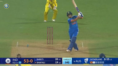IND-W vs AUS-W 2023-24, 1st T20I: Shafali Verma Six