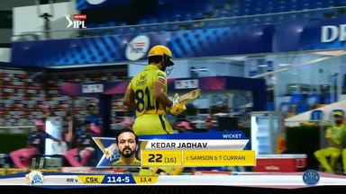 M04: RR vs CSK – Kedar Jadhav Wicket