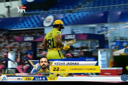 M04: RR vs CSK – Kedar Jadhav Wicket