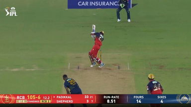 IPL 2026 M42: GT vs RCB - Devdutt Padikkal Six