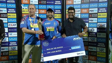 M53: RR vs RCB – Man of the Match – Shreyas Gopal