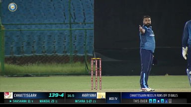 SMAT 2023: 4, 4, 4, W: Amit Mishra rides a roller-coaster in crucial over