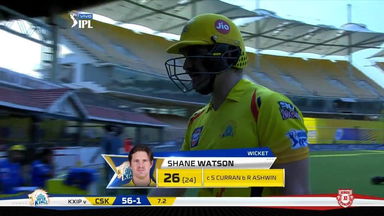 M18: CSK vs KXIP –  Shane Watson Wicket