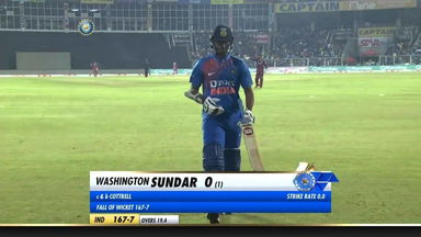 IND vs WI 2019, 2nd T20I: Washington Sundar Wicket