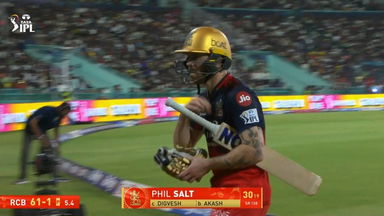 IPL 2025 M70: LSG vs RCB - Phil Salt Wicket