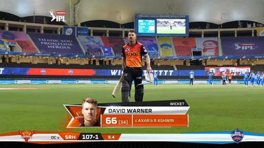 M47: SRH vs DC – David Warner Wicket