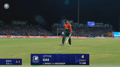 IND vs BAN 2024, 1st T20I: Liton Das Wicket