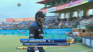 IND vs NZ 2016, 1st ODI: Corey Anderson  Wicket