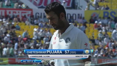 IND vs AUS 2017 - 4th Test day 2 : C Pujara Wicket