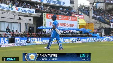 IND vs AUS 2023-24, 2ND ODI: Shreyas Iyer Wicket