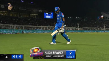 M60: KKR vs MI – Hardik Pandya Wicket