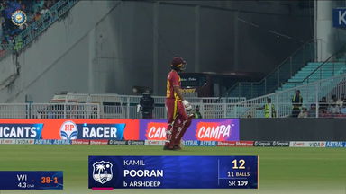 IND vs WI 2026, 1st T20I: Kamil Pooran Wicket