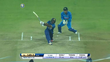 IND vs SL 2017, 2nd T20I: Kusal Perera Six