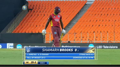 IND vs WI 2022, 3RD ODI: Shamarh Brooks Wicket