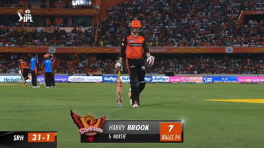 M34: SRH vs DC – Harry Brook Wicket
