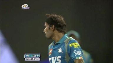 Match 3 MI vs PWI – Harbhajan's Wicket