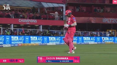 IPL 2026 M52: RR vs GT - Dasun Shanaka Wicket