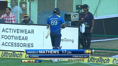IND vs SL 2017, 3rd ODI: Angelo Mathews Wicket
