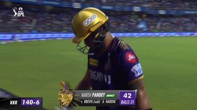 M51: MI vs KKR – Manish Pandey Wicket