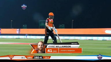 M11: DC vs SRH – Kane Williamson Wicket