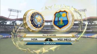 1ST ODI: IND vs WI  –   Fall Of Wickets