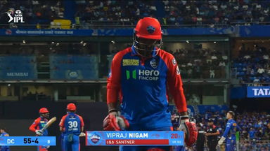 IPL 2025 M63: MI vs DC - Vipraj Nigam Wicket