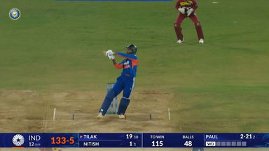 IND vs WI 2026, 4th T20I: Tilak Varma Six