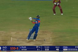 IND vs WI 2026, 4th T20I: Tilak Varma Six
