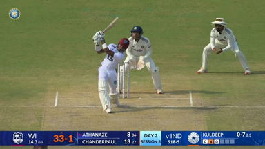 IND vs WI 2025, 2nd Test: Alick Athanaze Six