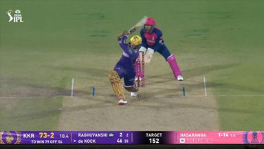 IPL 2025 M06: RR vs KKR - Quinton De Kock Six